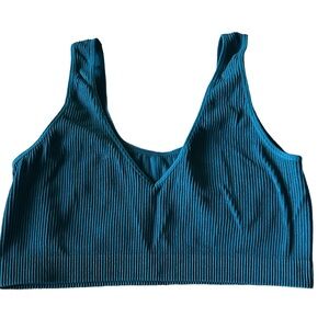 Colsie Ribbed Bralette in Deep Teal